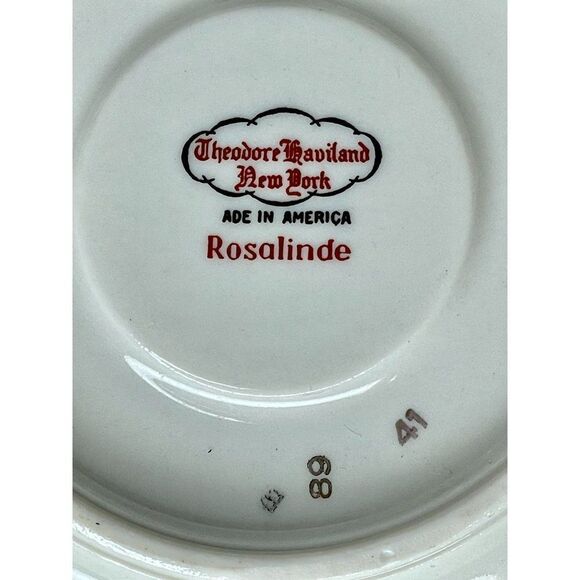 Vintage Demitasse Teacup and Saucer Theodore Haviland New York Rosalinde - Picture 3 of 6